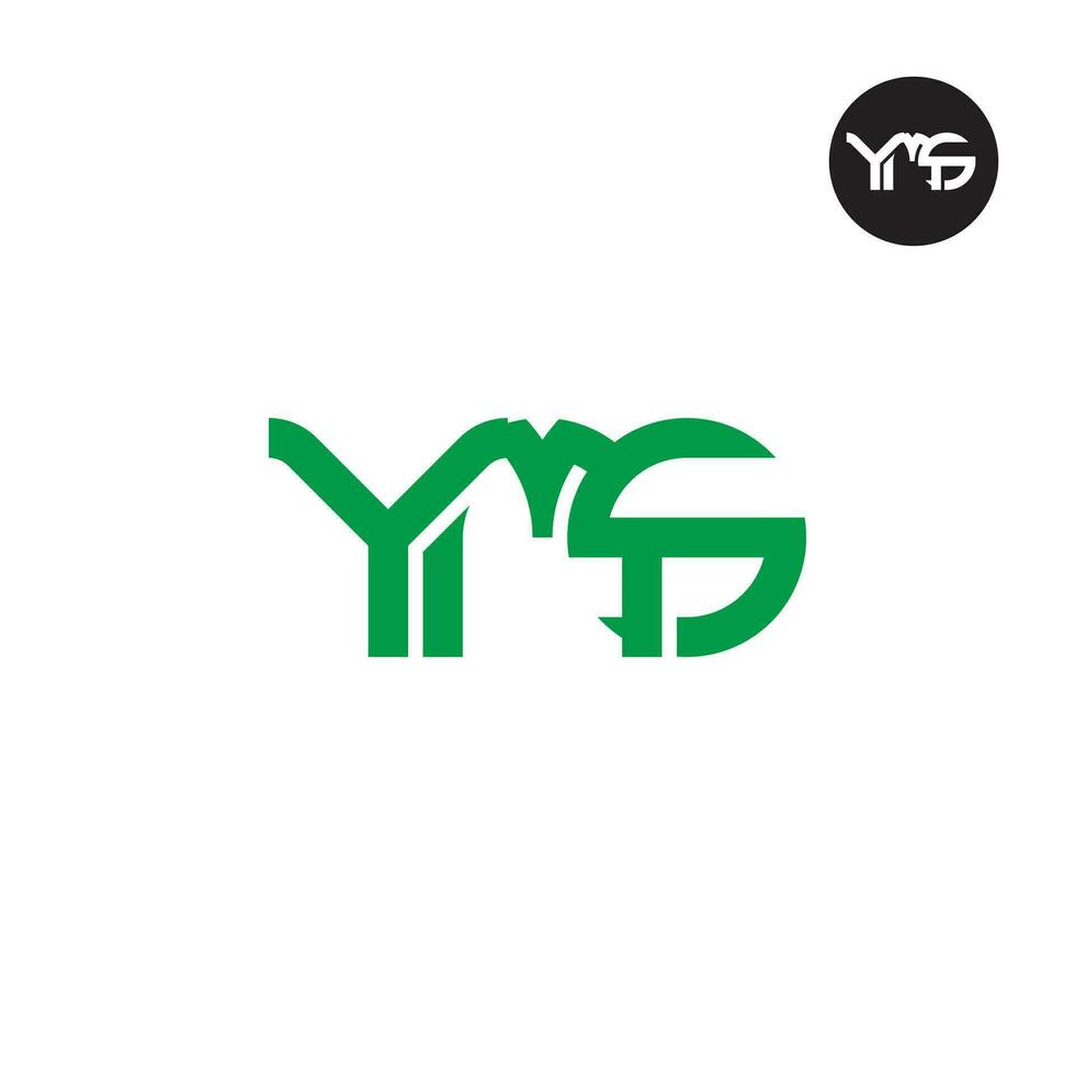 Letter YMS Monogram Logo Design vector
