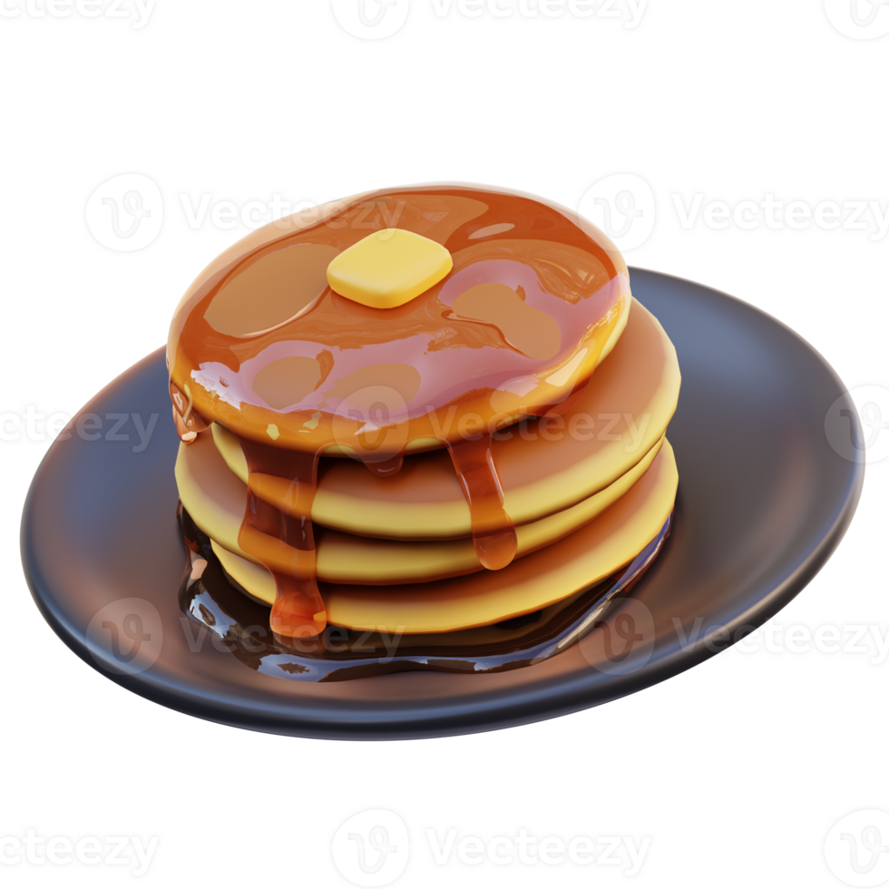 Pancake Fast Food 3D Illustration png