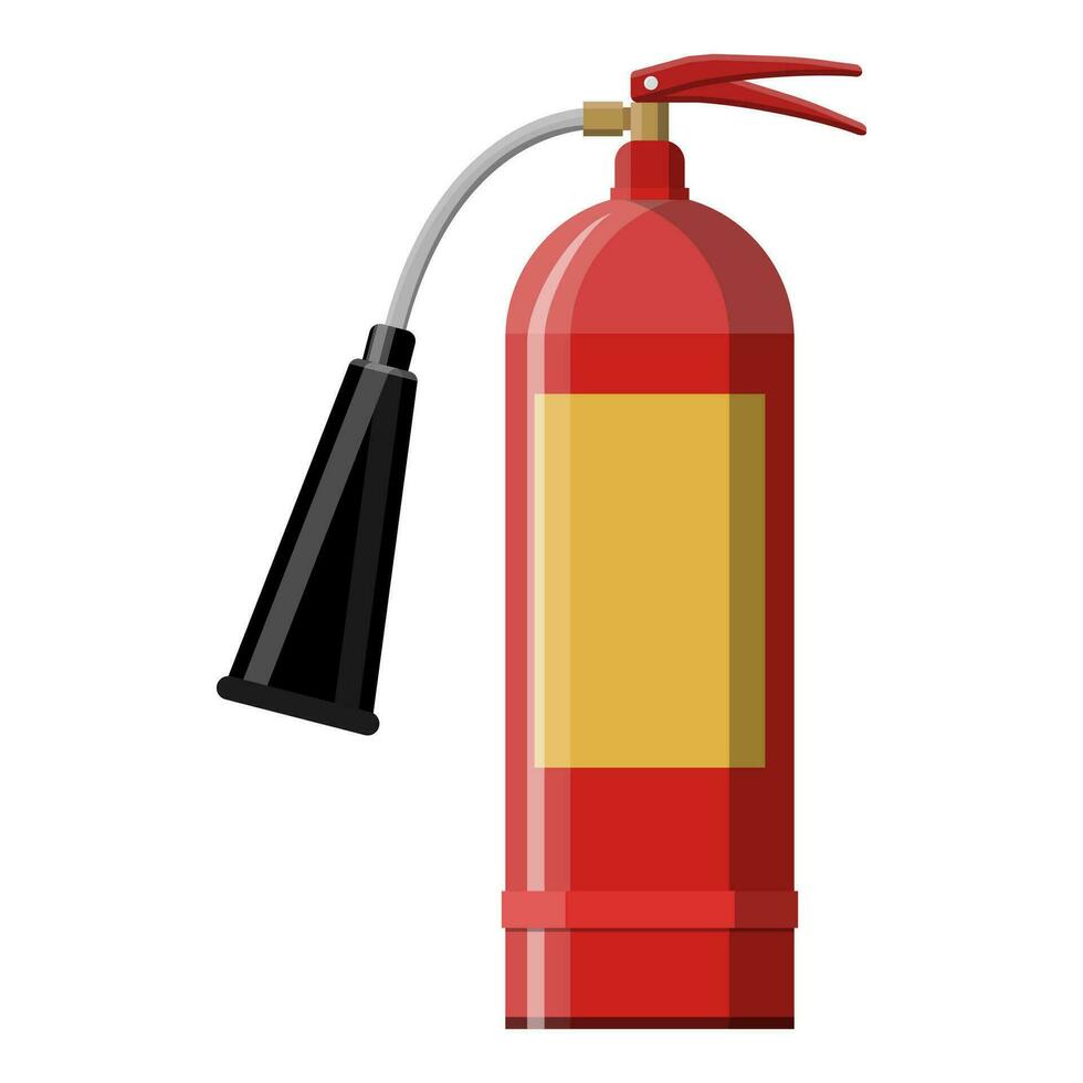 Fire extinguisher. Fire equipment. Vector illustration in flat style