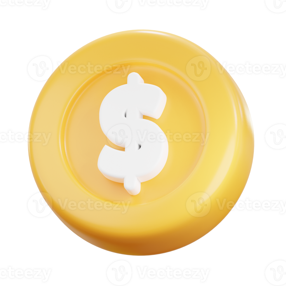 Dollar Coin 3D Illustrations png