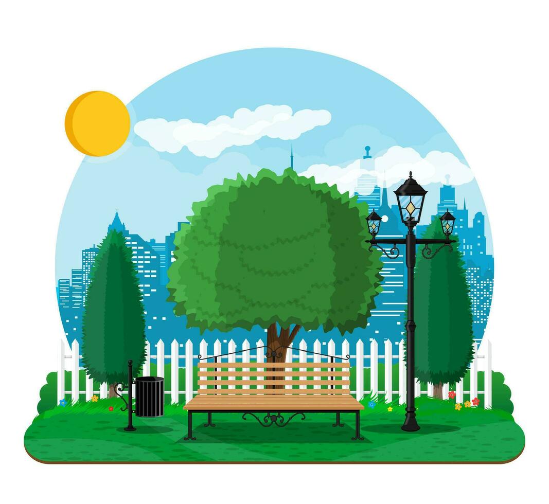 City park concept vector