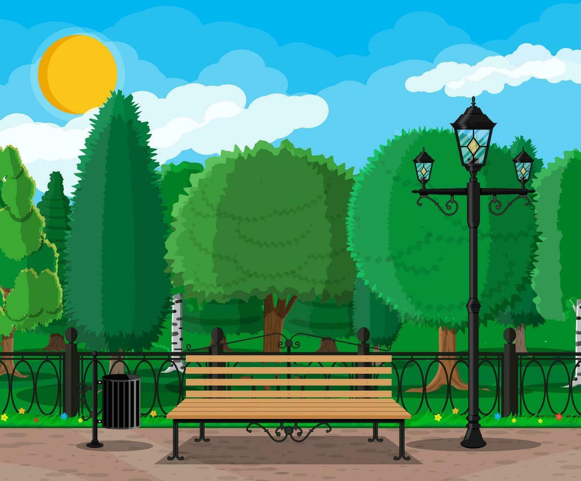 ciudad parque concepto vector