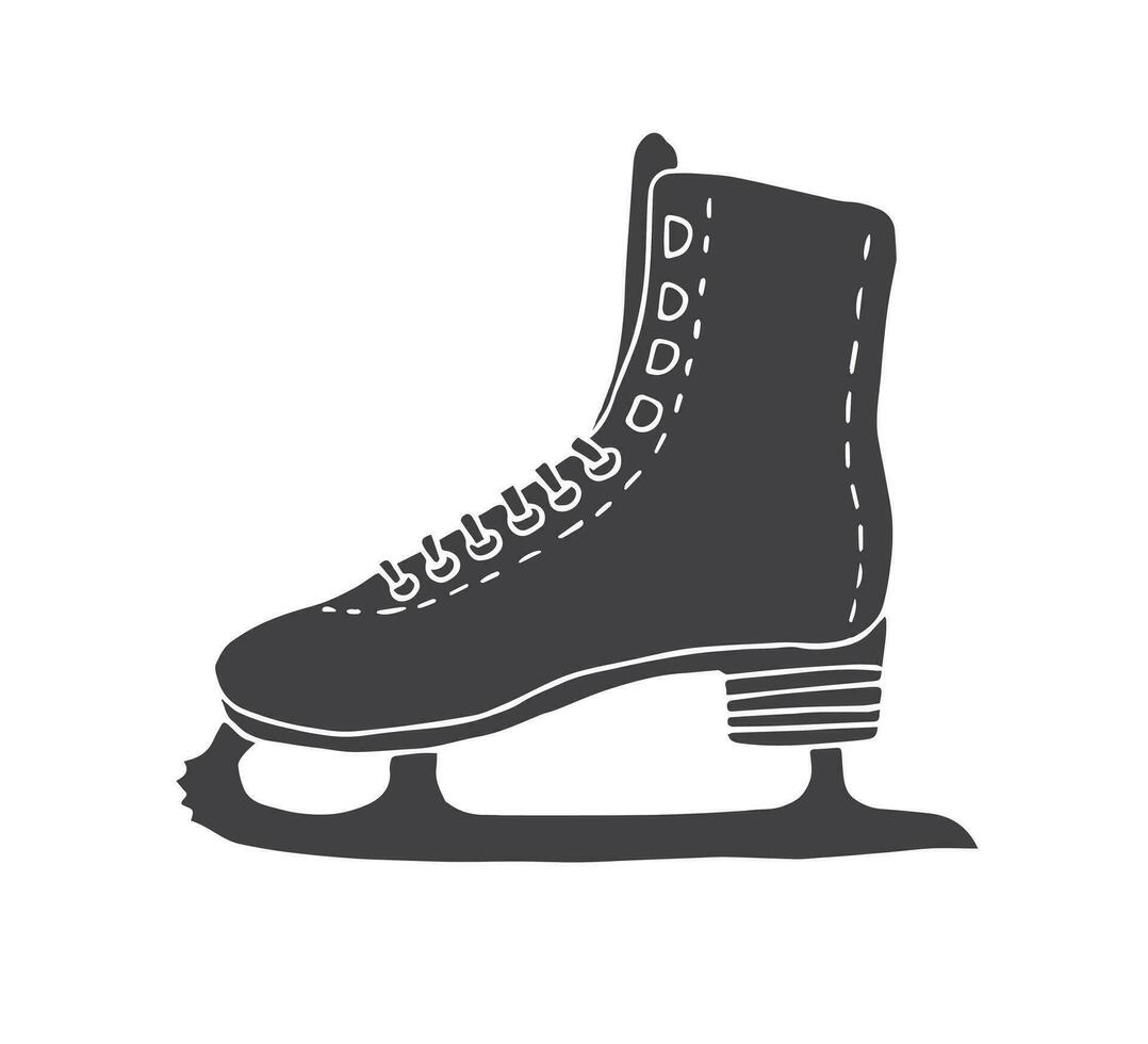 Vector hand drawn doodle sketch ice skate