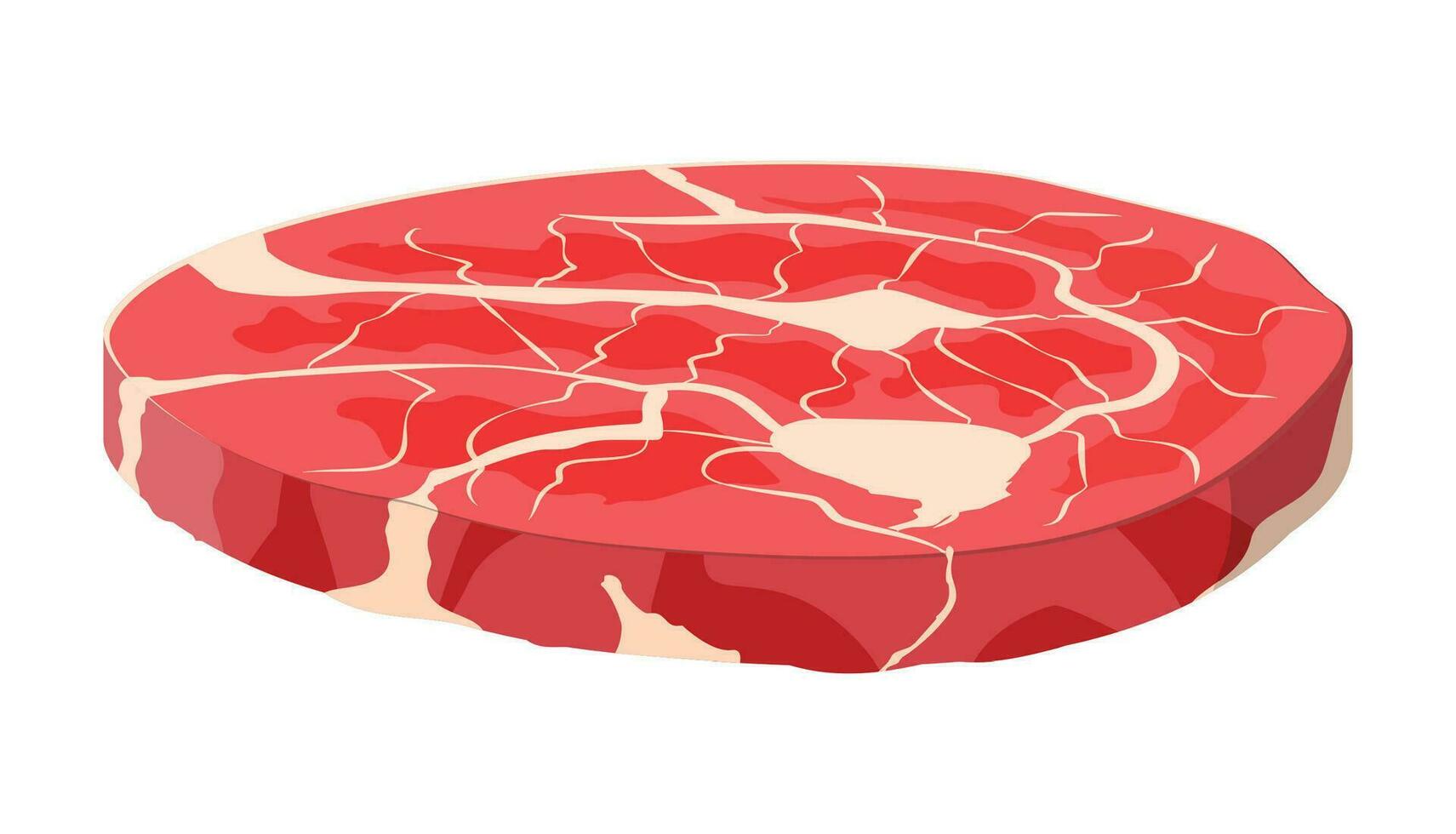 Beef tenderloin. Pork knuckle. vector