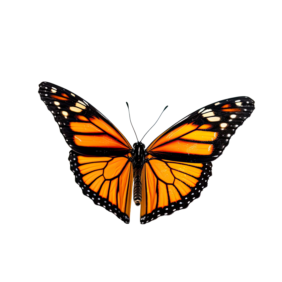 AI generated Graceful Butterfly in Side View Isolated on  Transparent Background png