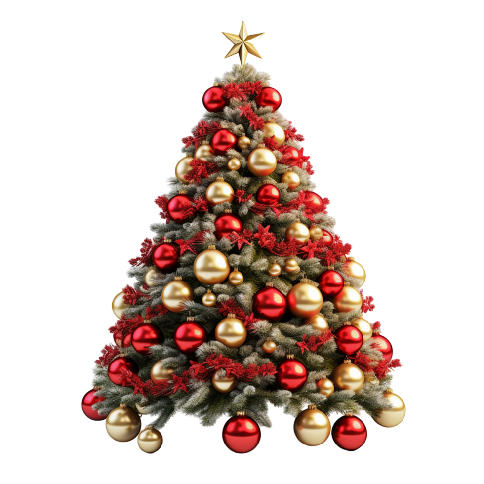 ai generado decorado Navidad árbol png