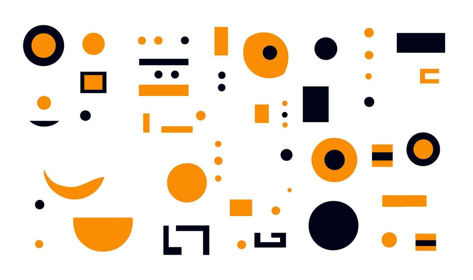 Abstract geometric shapes set. Vector illustration in flat style for your design.