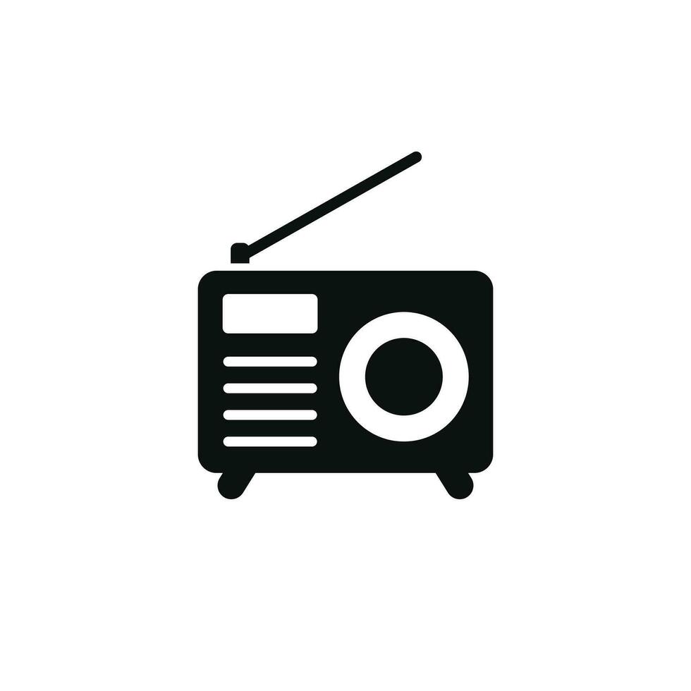 Radio icon isolated on white background vector
