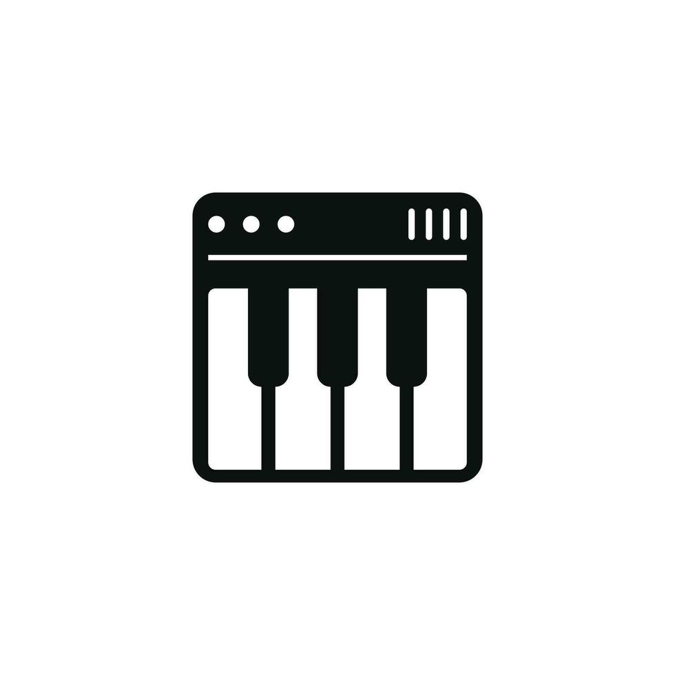 Piano icon isolated on white background vector