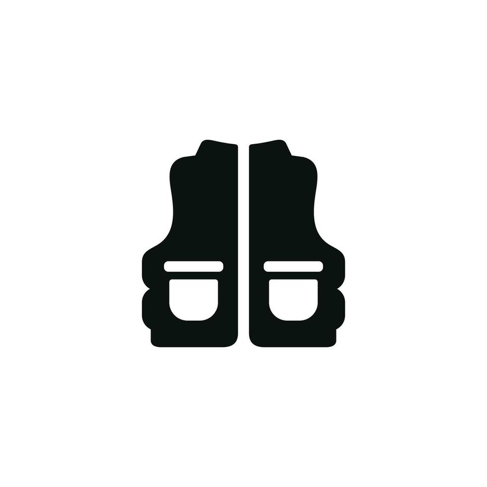 Camping vest icon isolated on white background vector