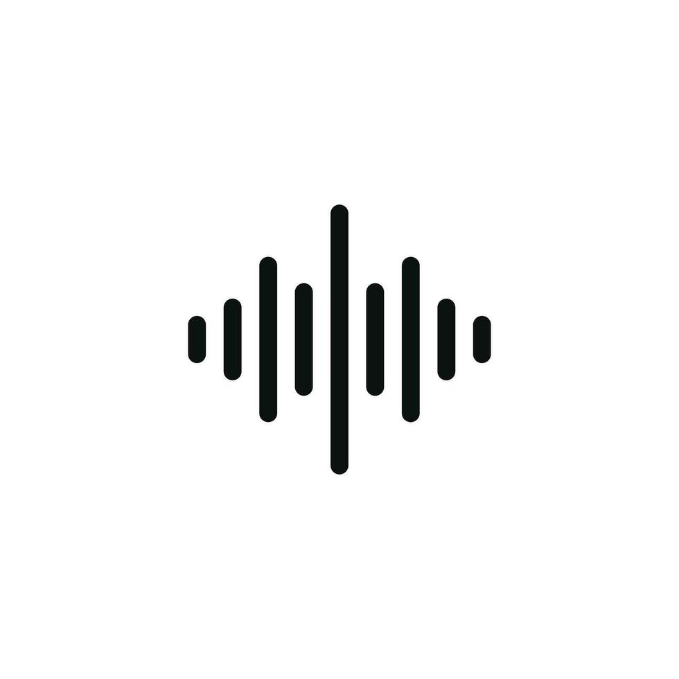Sound wave icon isolated on white background vector