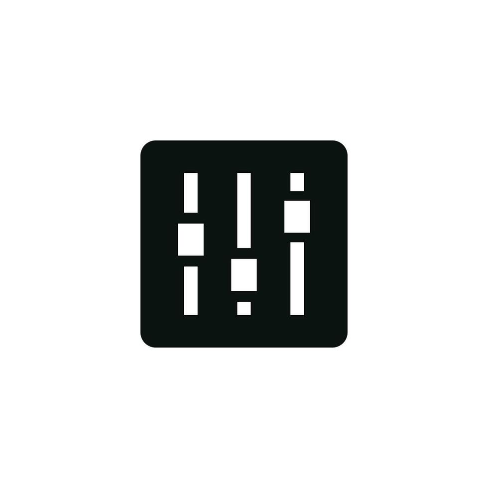 Sound equalizer icon isolated on white background vector