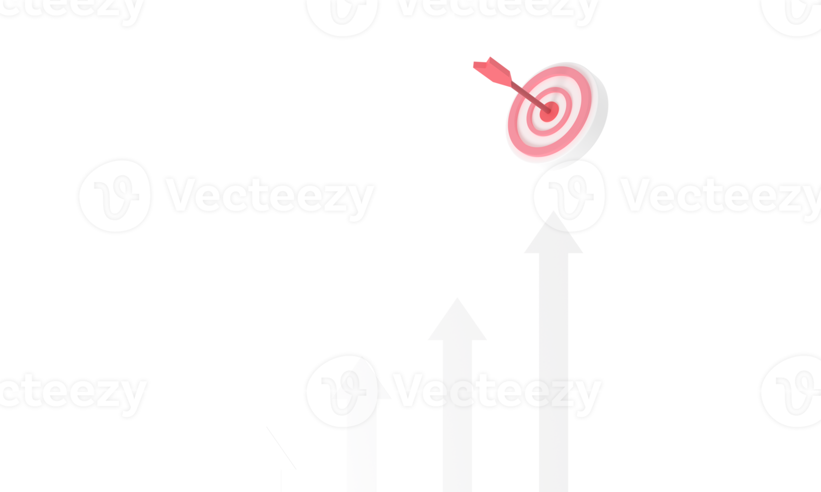 3d renderen van top wit stijgende lijn pijl voor doelwit bedrijf planning nieuw strategie. groeit bedrijf doelwit concept idee. stap naar pijl groei succes. vooruitgang manier en vooruit prestatie PNG