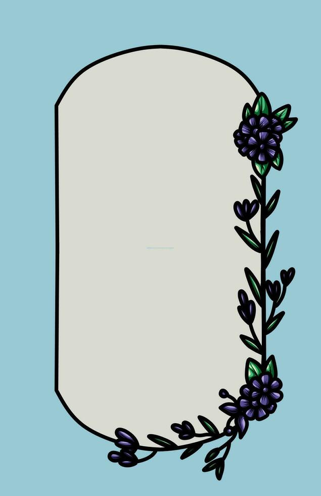 an invitation card design with a floral motif vector