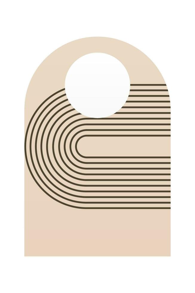 Mid Century Modern Rainbow Background Illustration vector