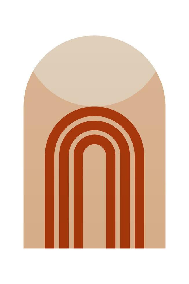 Mid Century Modern Rainbow Background Illustration vector