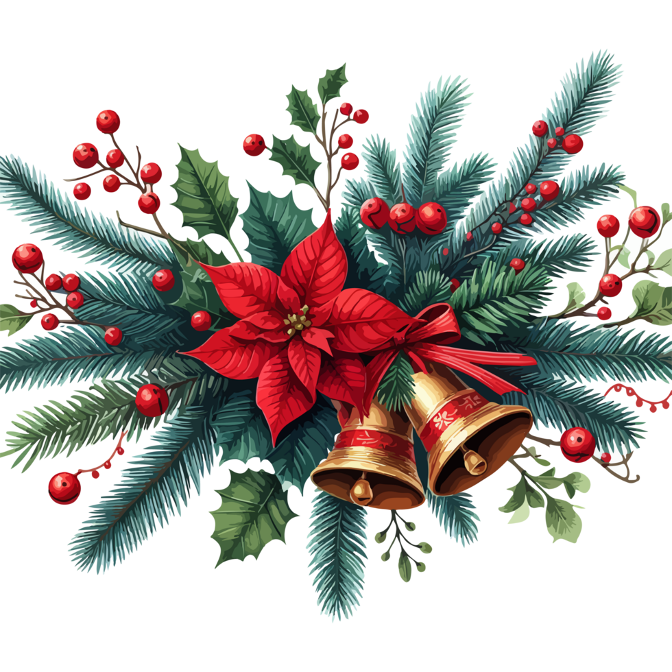 AI generated Christmas bells PNG