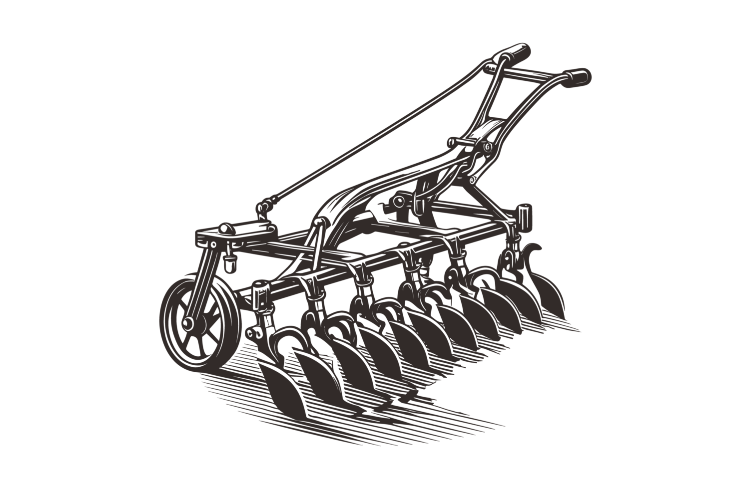 Cultivator Farm Tools Illustration Silhouette PNG File 35640119 PNG