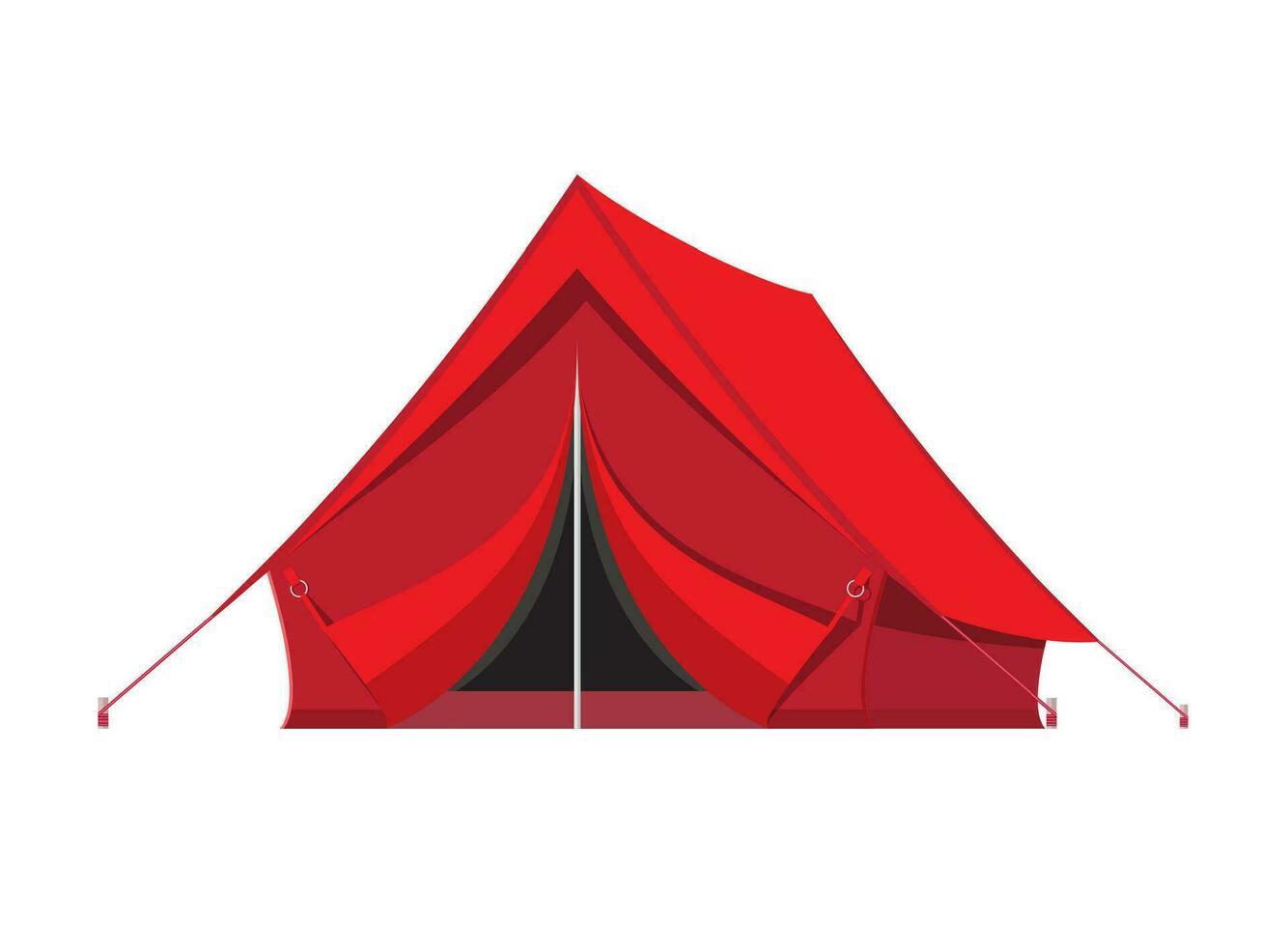 Camping tent. Tourism, travel, vacation and sport. Vector illustration in flat style