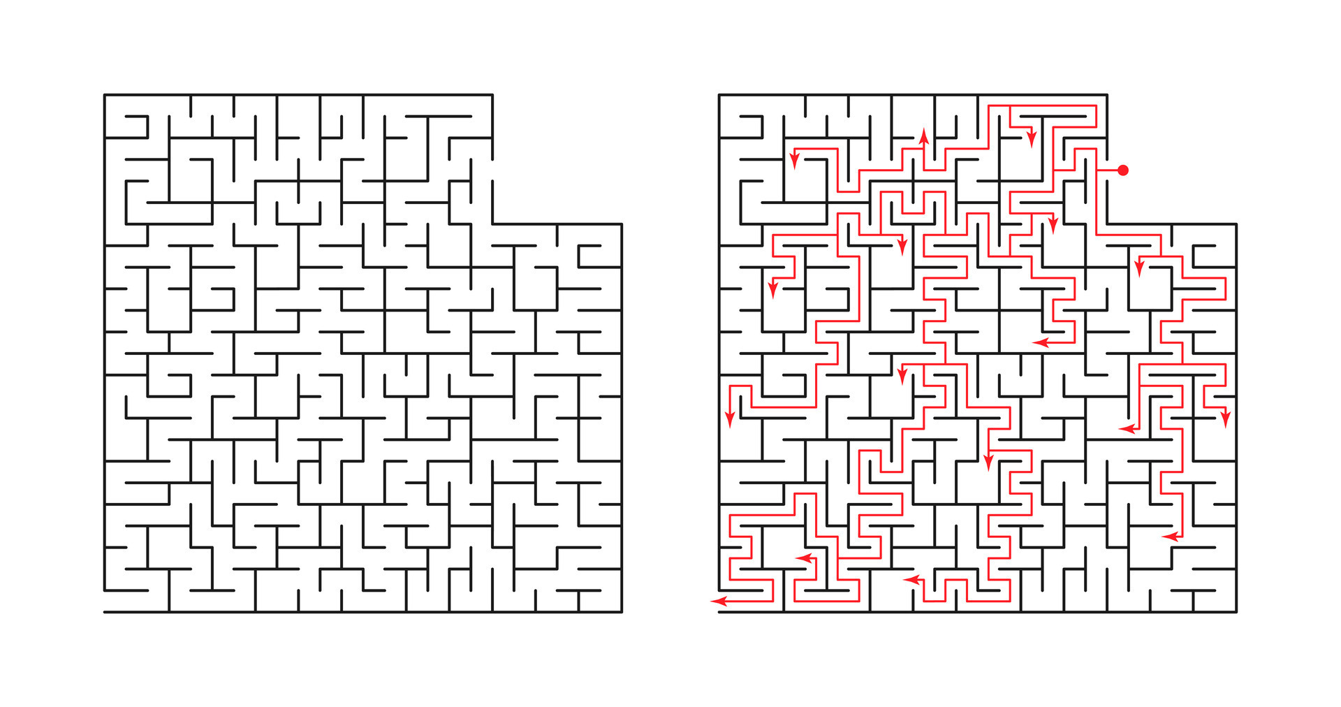 Vector illustration. Template for an educational logical game labyrinth ...