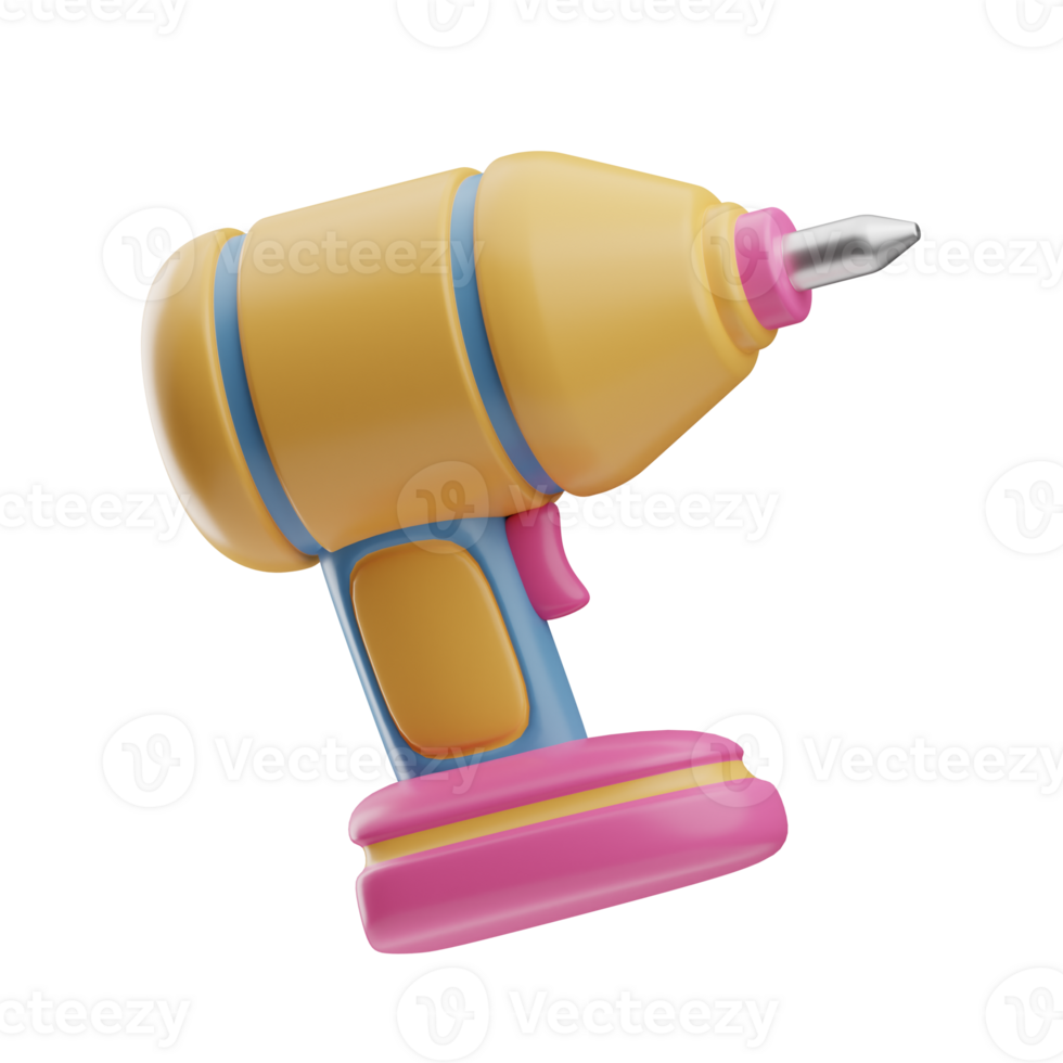 Repair Tools Object Hand Drill 3D Illustration png