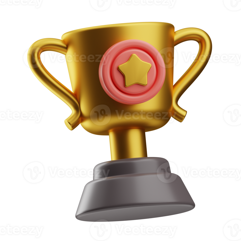 Reward And Badges Object Champion 3D Illustration png