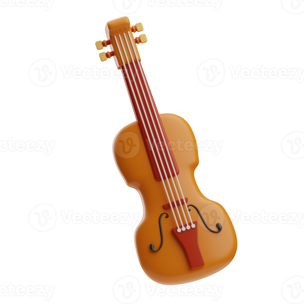 General Art Object Violin 3D Illustration png