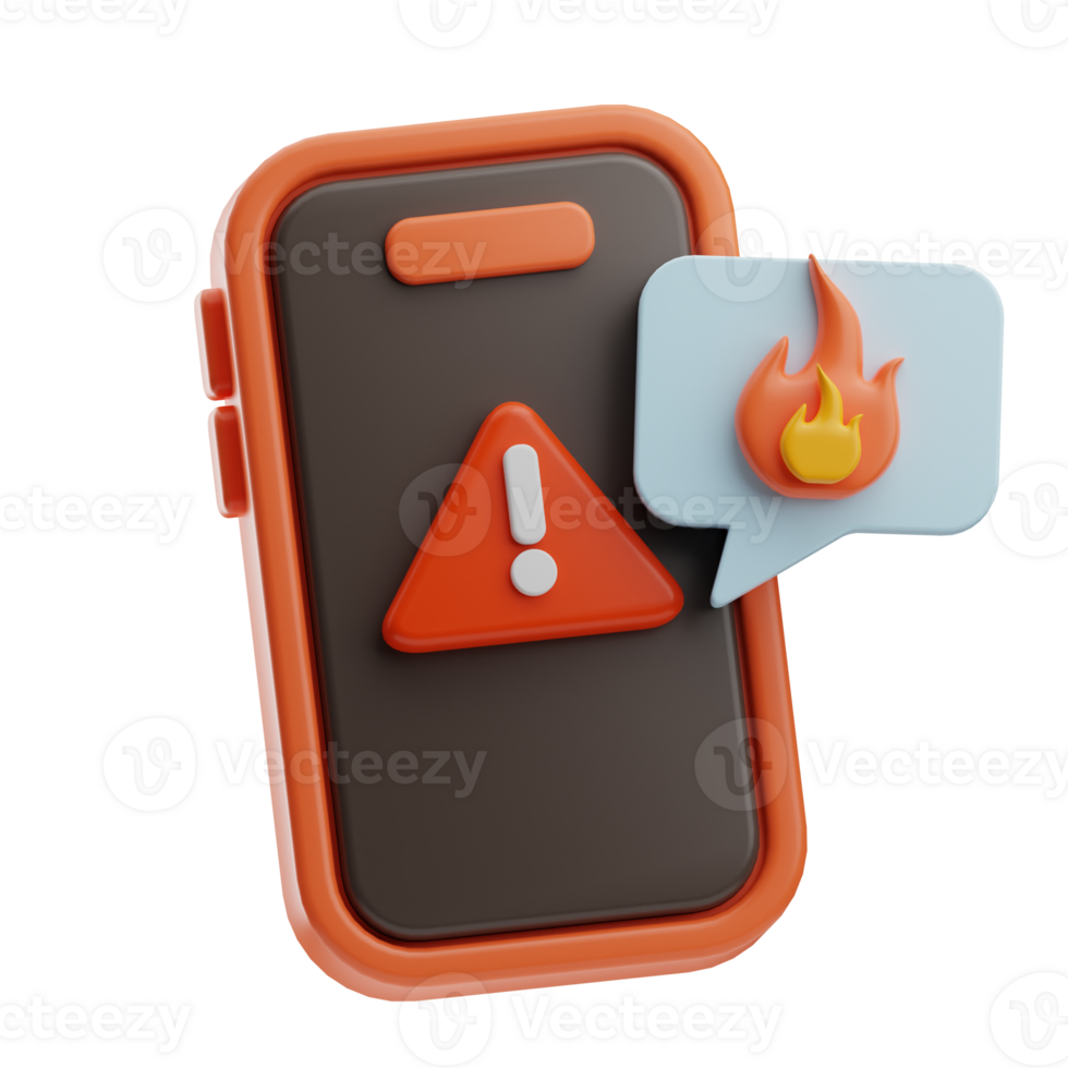 Firefighter Object Smartphone 3D Illustration png