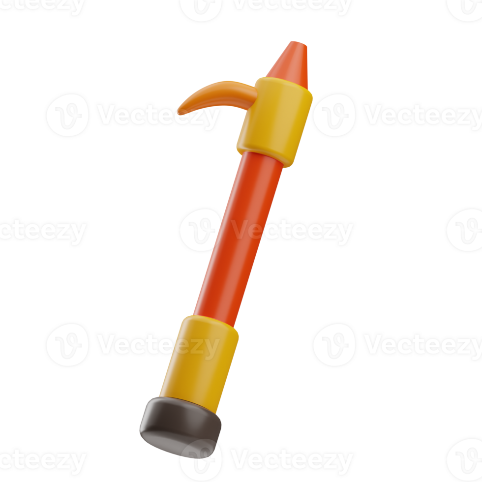 Firefighter Object Hook 3D Illustration png