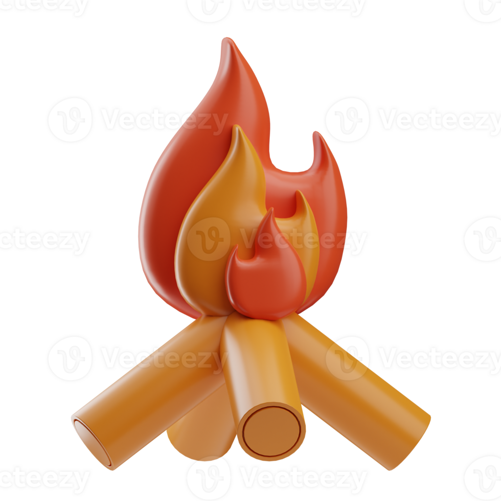 saison temps objet feu 3d illustration png