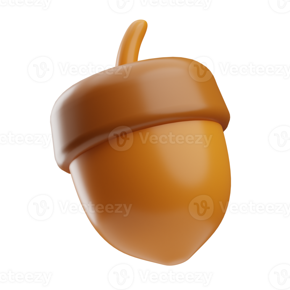 Season Time Object Acorn 3D Illustration png
