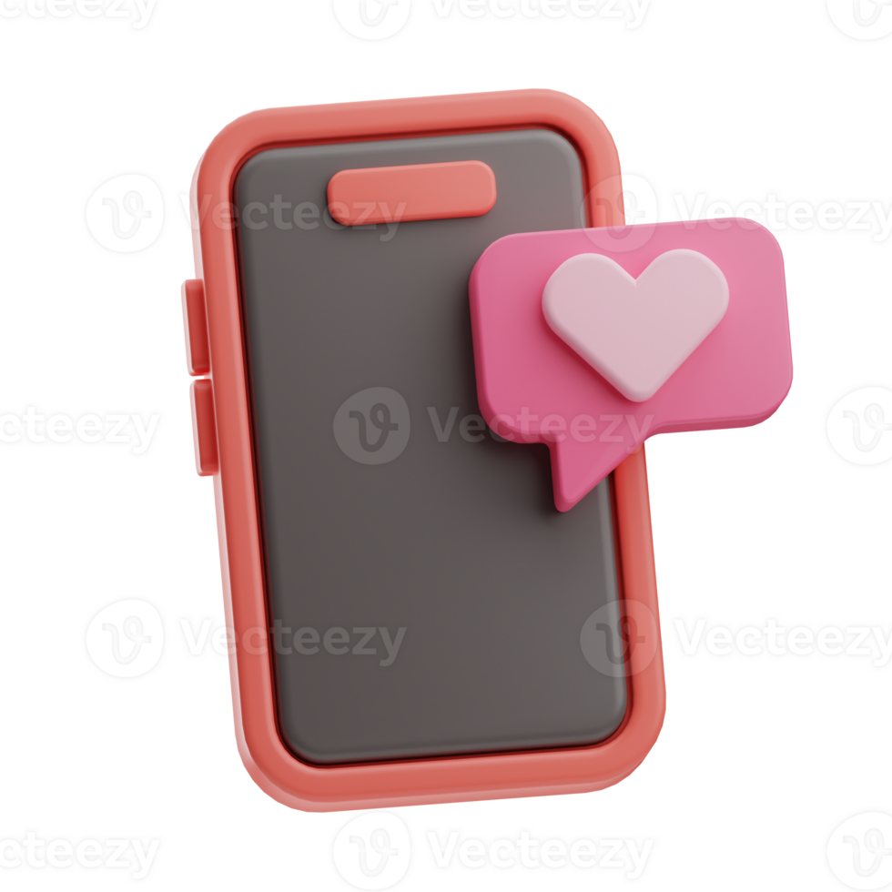 Wedding Object Smartphone 3D Illustration png