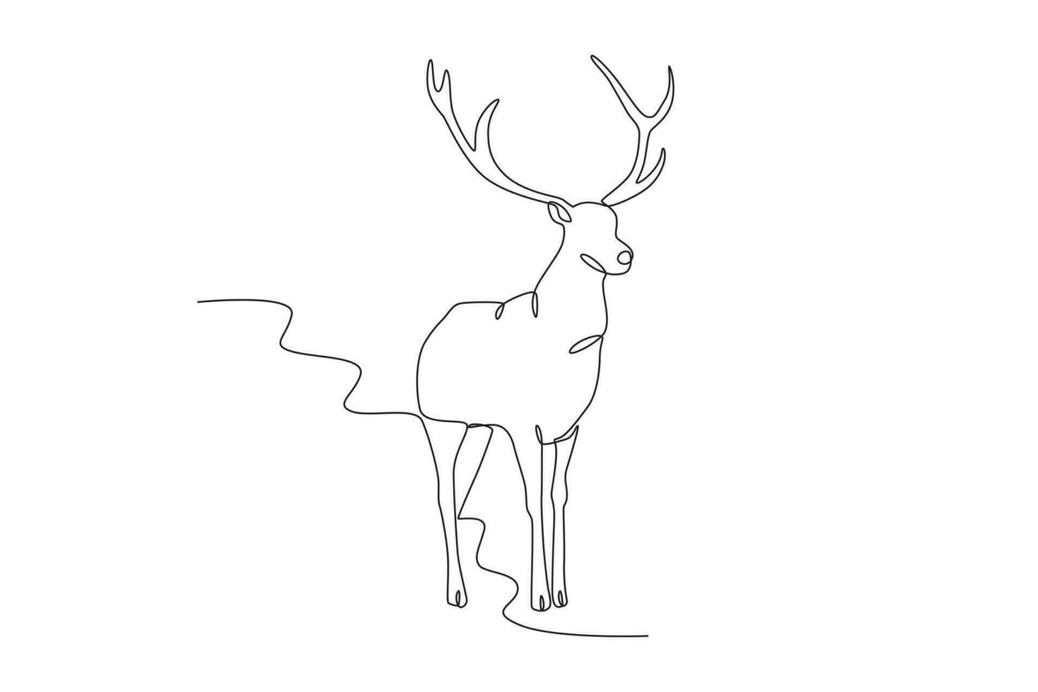 A deer stands majestically vector
