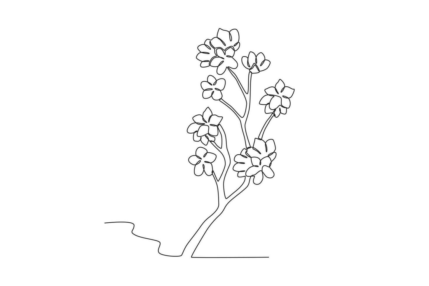 un Cereza florecer árbol vector