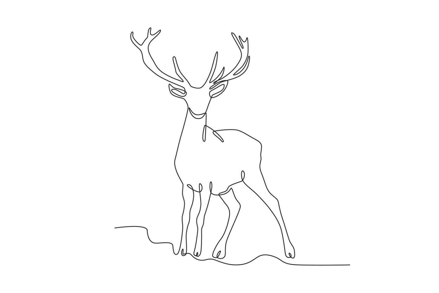 A stag standing vector