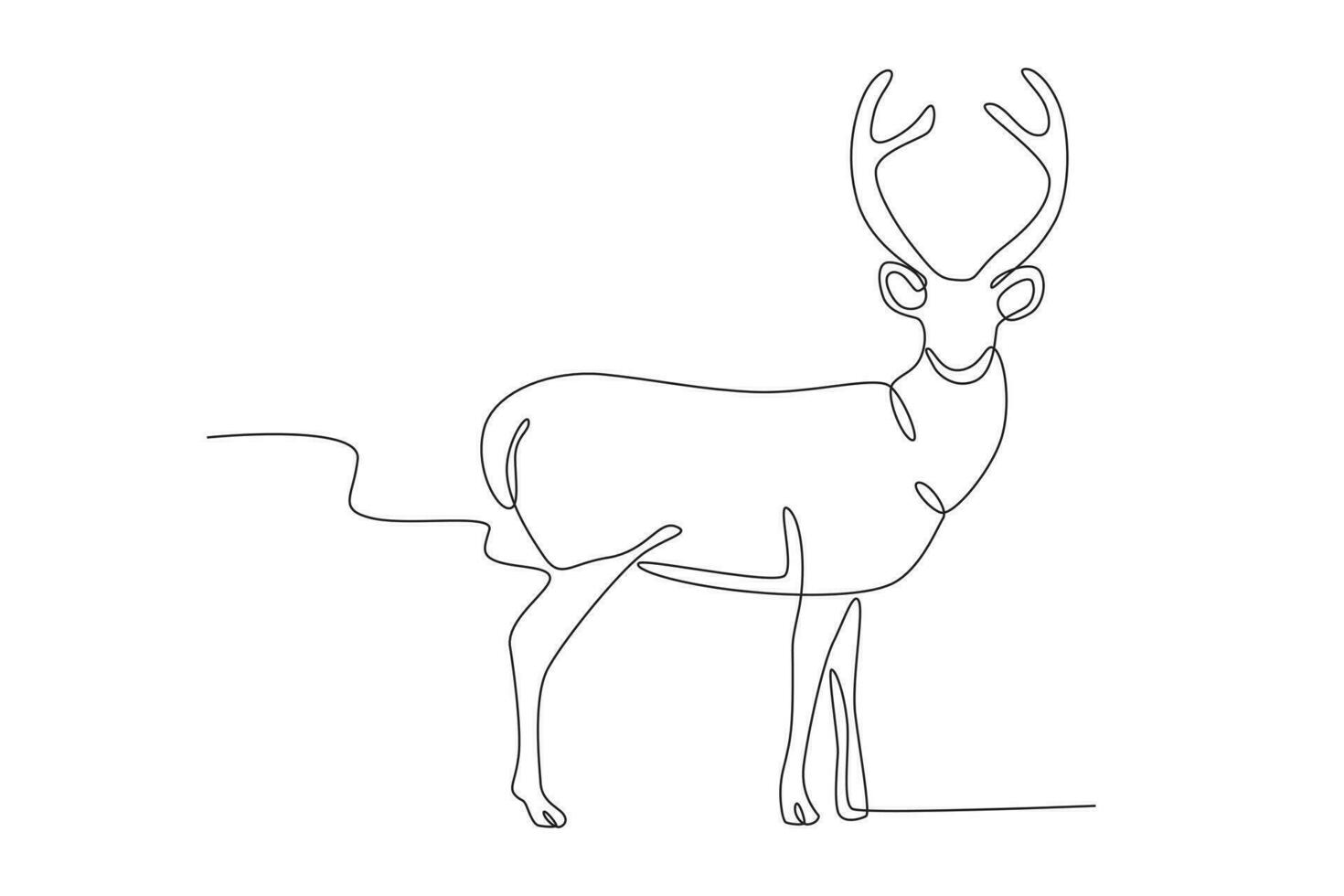 A deer with its beautiful antlers vector