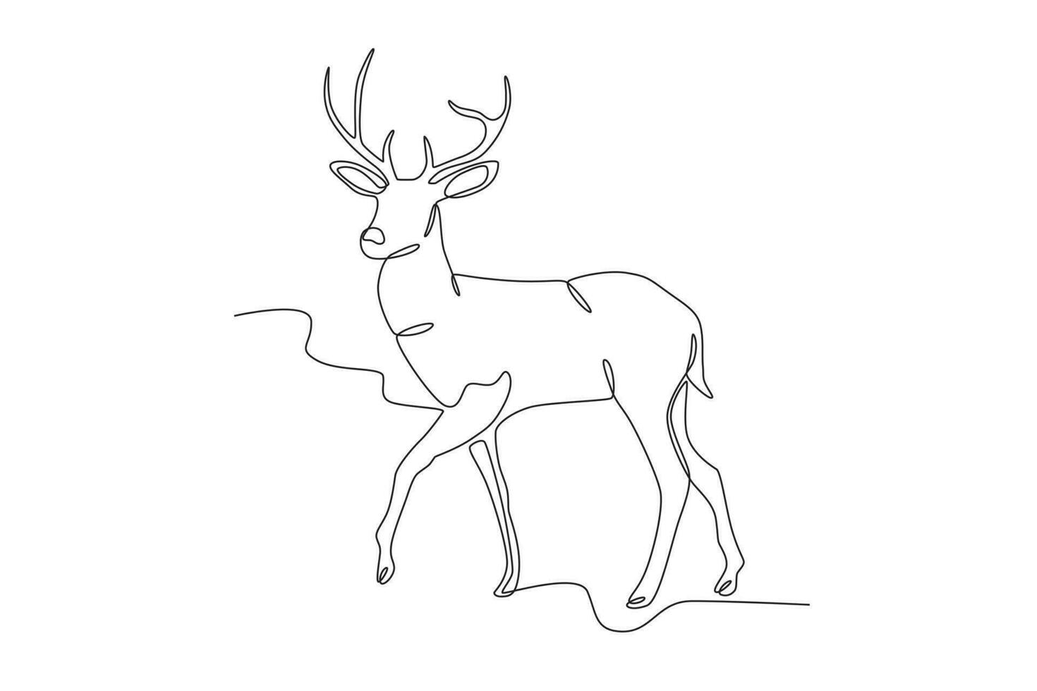 A deer walking leisurely vector