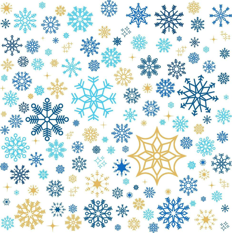 Winter and Christmas background with snowflakes. Christmas background for greeting card. New year and Christmas greeting card. White background. Vector illustration