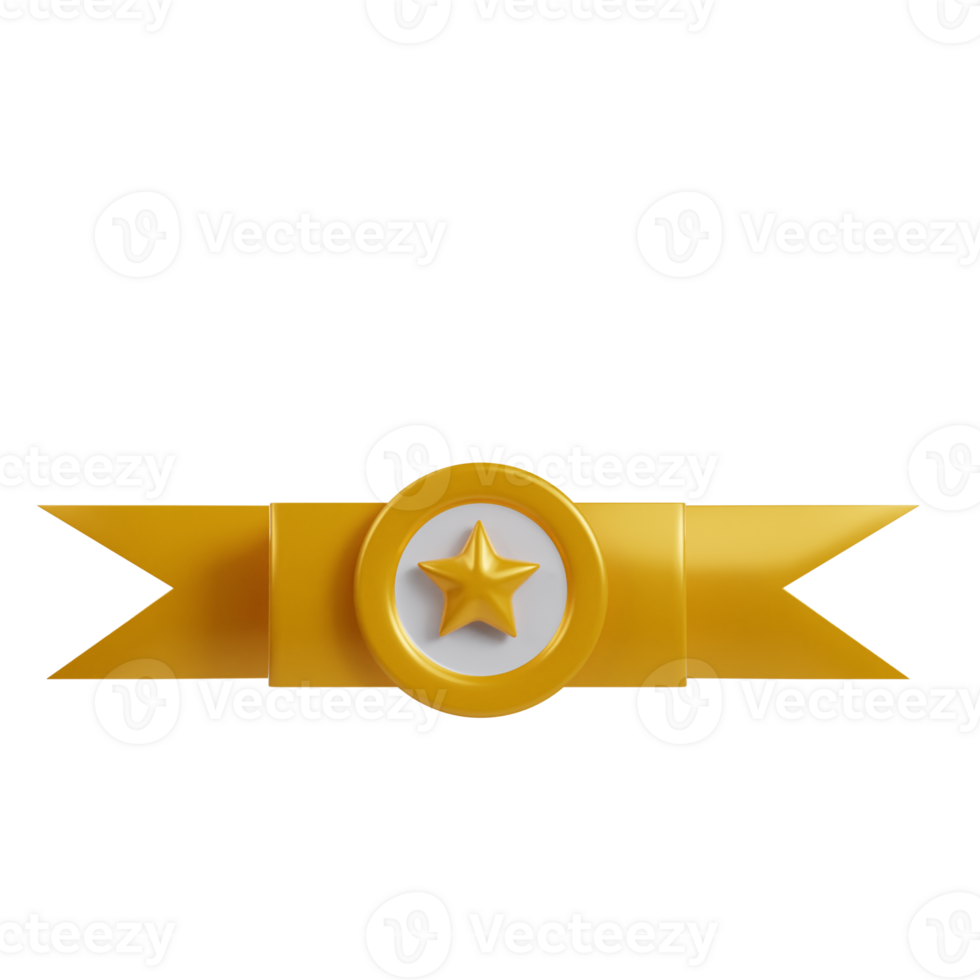 Achievement medal 3d icon render clipart png