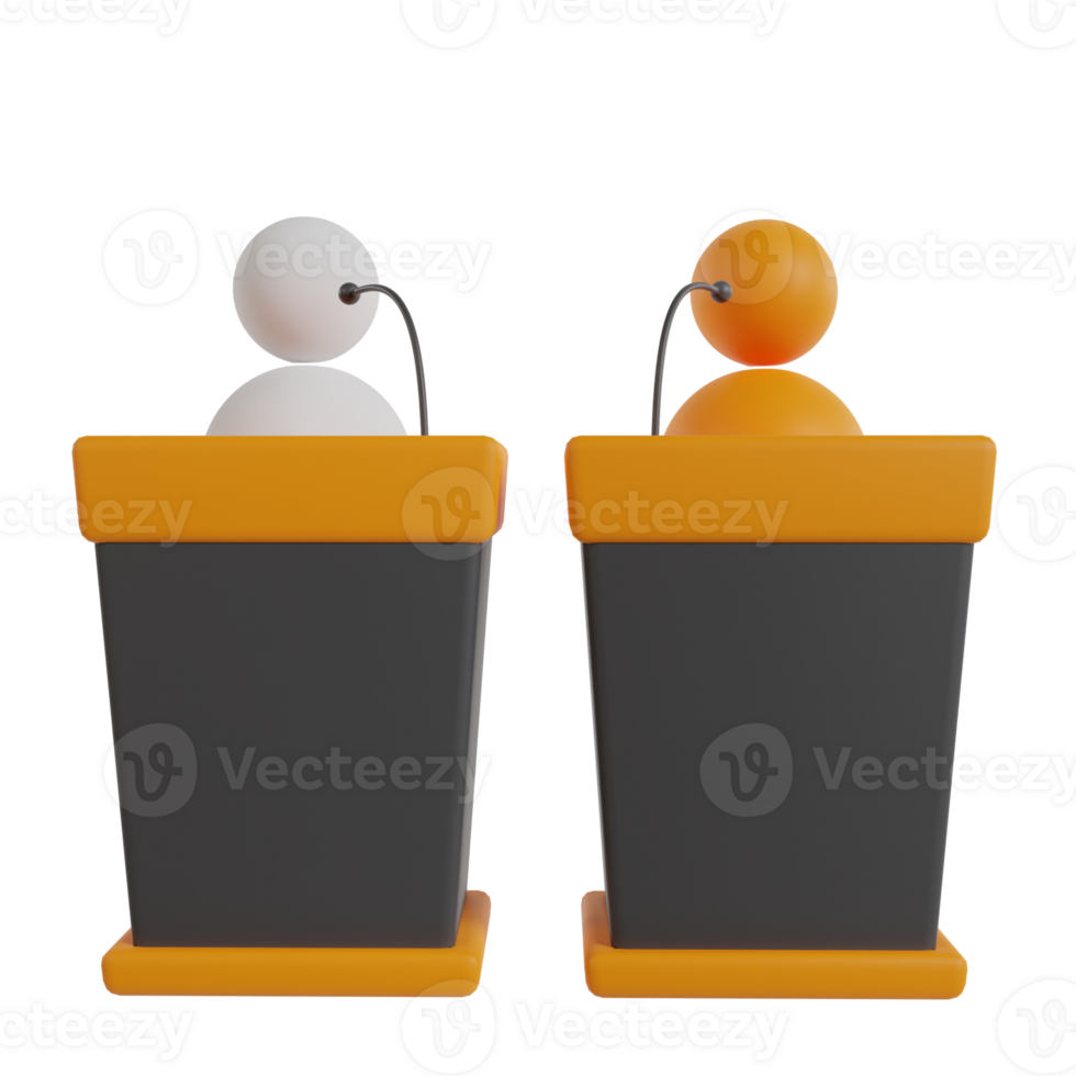 Election democracy 3d icon render clipart png