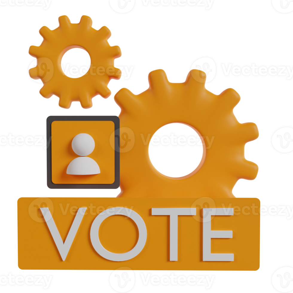 Election democracy 3d icon render clipart png