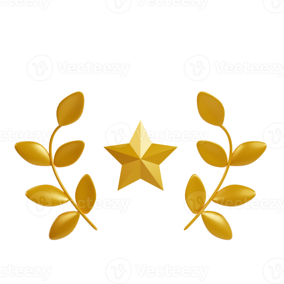 Achievement medal 3d icon render clipart png