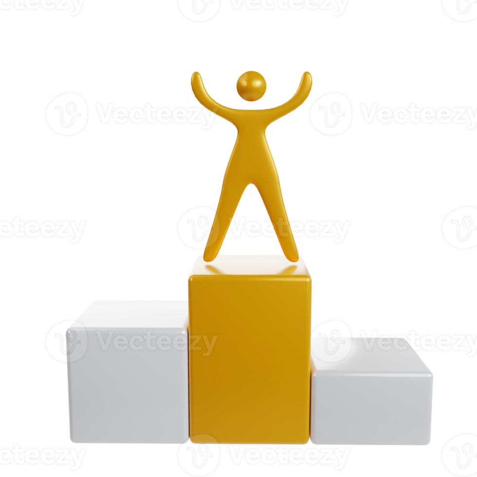 Achievement medal 3d icon render clipart png