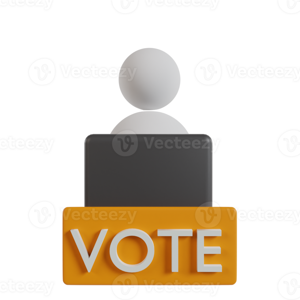 verkiezing democratie 3d icoon geven clip art png