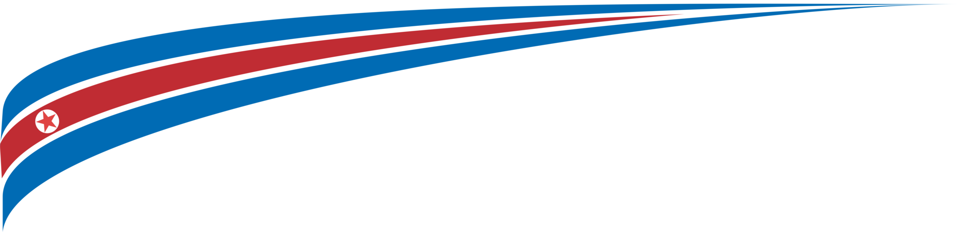 North Korea Flag Ribbon Shape png
