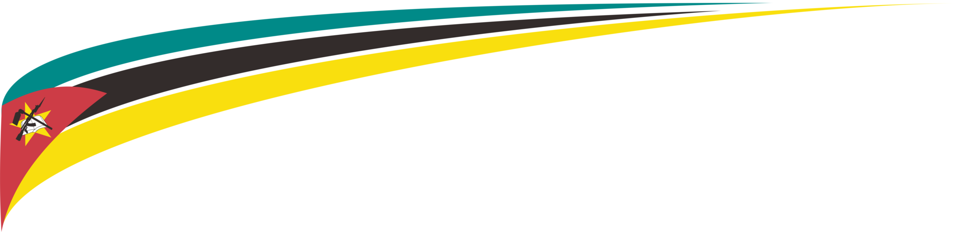 Mozambique Flag Ribbon Shape png
