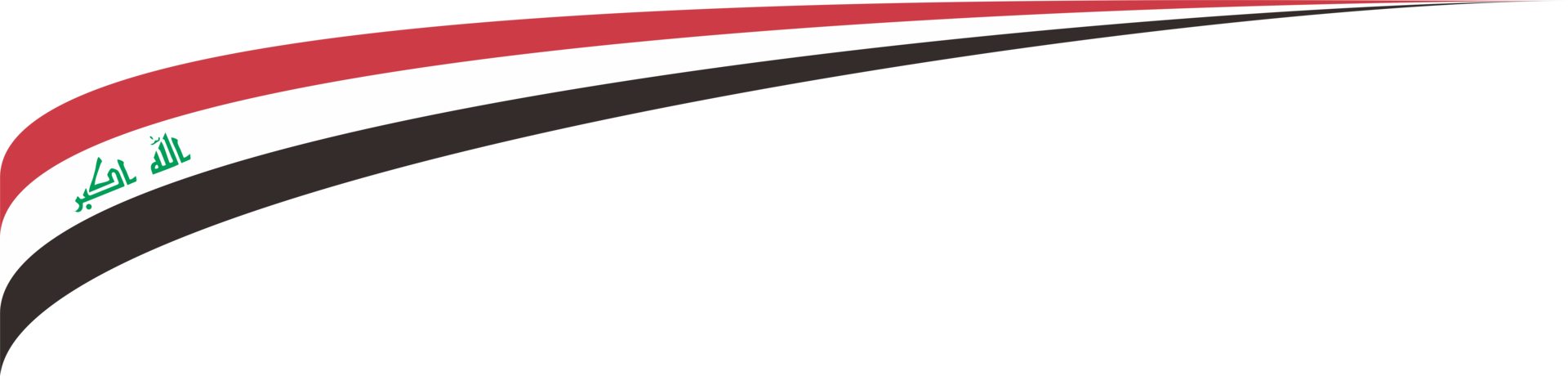 Iraq Flag Ribbon Shape png