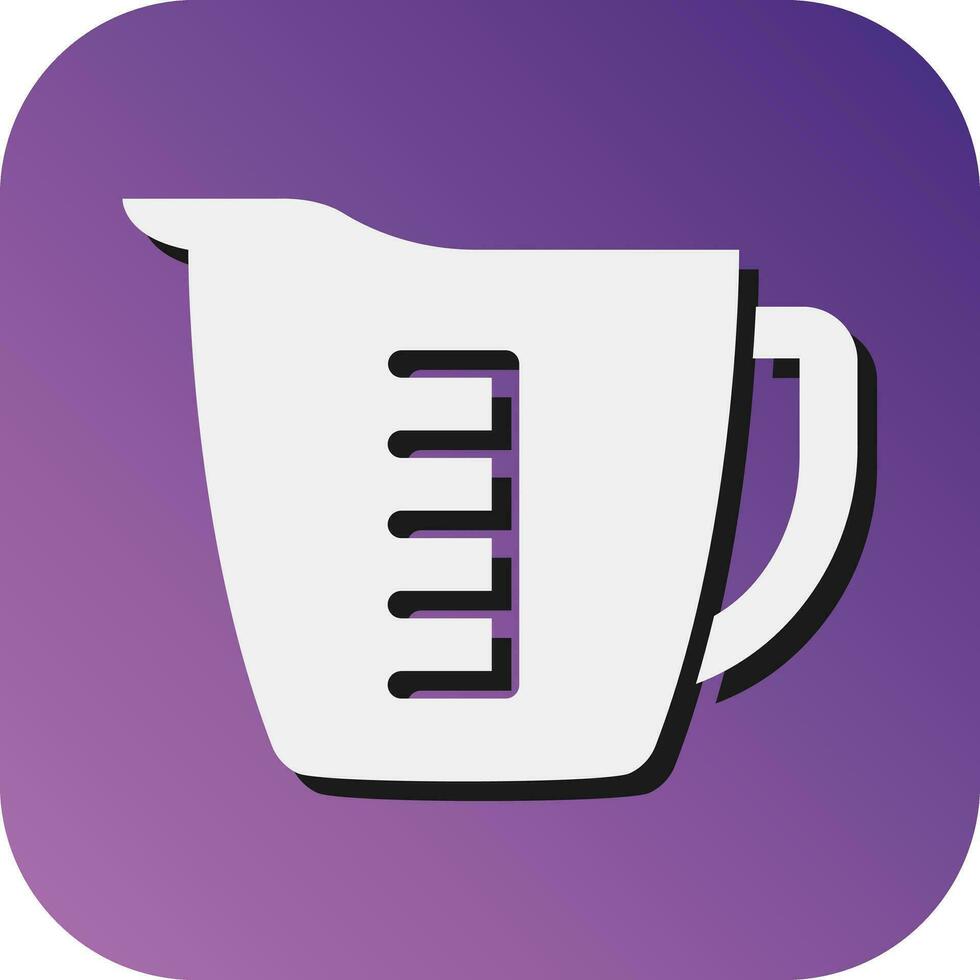 Measuring Cup Vector Glyph Gradient Background Icon For Personal And Commercial Use.