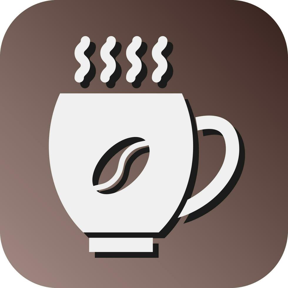 Hot Coffee Vector Glyph Gradient Background Icon For Personal And Commercial Use.