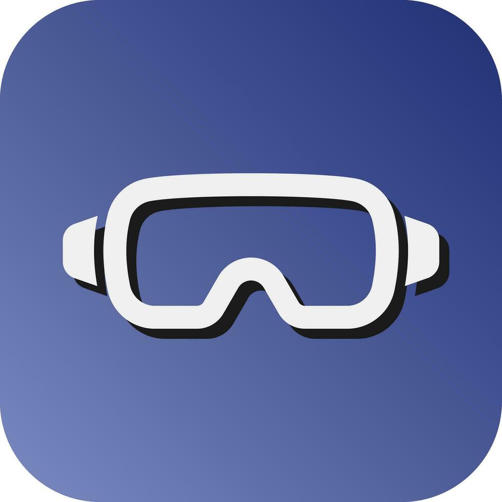 Goggles Vector Glyph Gradient Background Icon For Personal And Commercial Use.